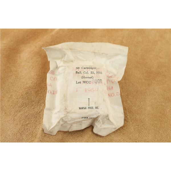 U.S. Military .22 Hornet M65 Ammunition 50rd 1959 Sealed Pack For M6 Survival Rifle
