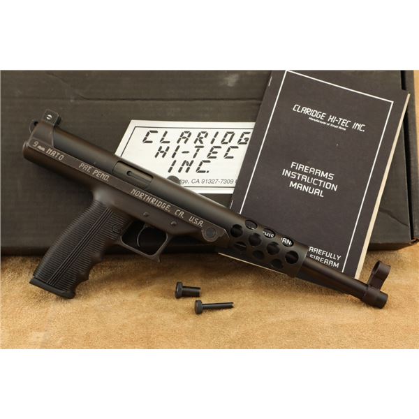 Claridge Family Collection Hi-tec T-9 T9 Black 9mm 9.5" Semi-automatic Pistol & Box