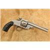 Image 1 : Smith & Wesson New Model No. 3 Top Break Revolver Nickel 6" 44 Russian Single Action Antique