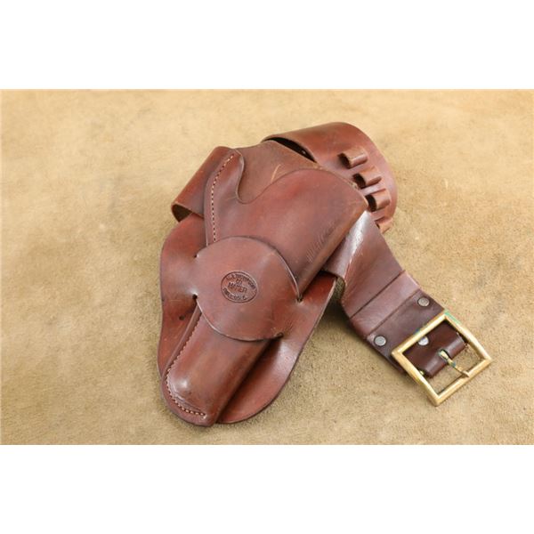 W. R. Thompson Rifle Colorado No. 445 Colt Saa Rh Holster And .45 Colt Cartridge Belt Rig
