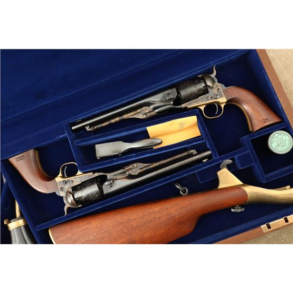 Cased Matched Pair Colt U.S. Cavalry Commemorative 1860 Army .44 Percussion Revolvers & Stock