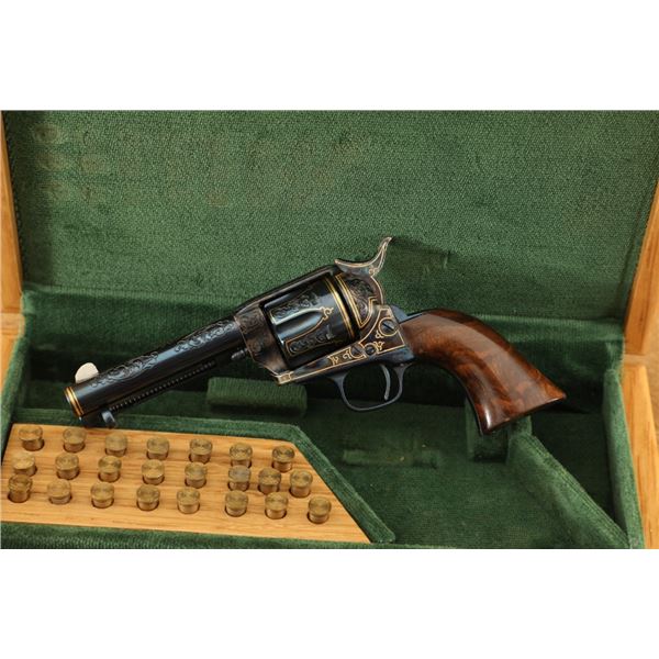 Uberti Non-firing Miniature 4 5/8" Colt Saa .45 Colt Revolver With Display Case