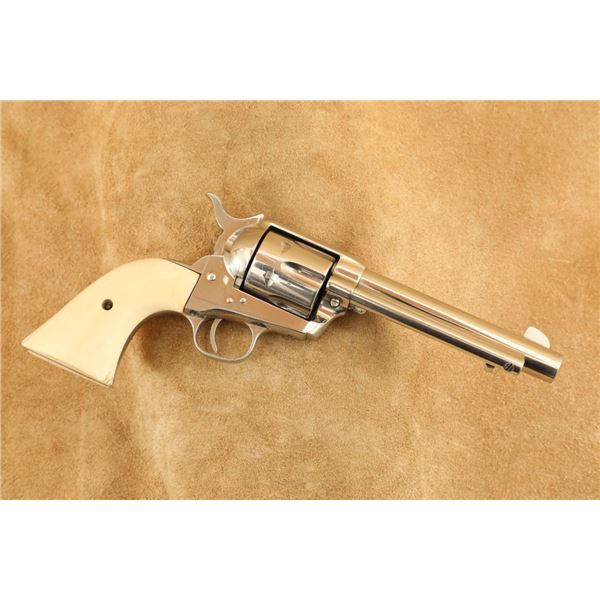 Rare Early Colt 2nd Gen Single Action Army Saa 5.5" Nickel .44 Special Revolver, 1958 C&r