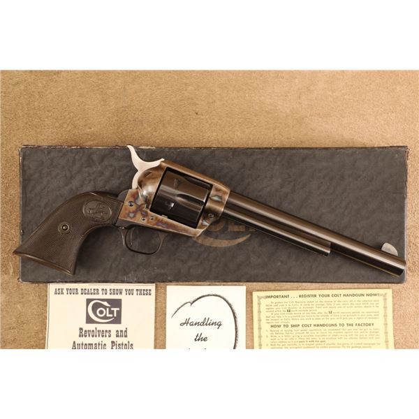 Boxed 1st Year Colt 2nd Generation Single Action Army Saa 7.5" .38 Special Revolver, 1956 C&r