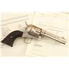 Image 1 : Factory Engraved Colt 1st Gen Single Action Army Saa 4.75â€³ Silver .45 Revolver, 1883 Anti