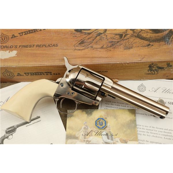 Uberti Stoeger Cattleman Cody 1873 Saa New Model .45 Colt 4.75" Nickel Fire Blue Revolver 2014