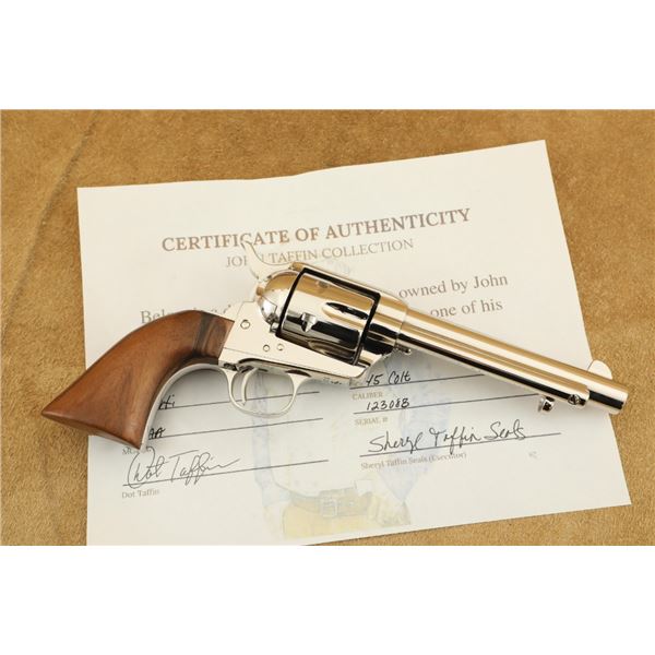 John Taffin Collection Uberti 1873 Model P Old Model Saa .45 Colt 5.5" Nickel Revolver