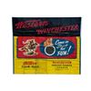Image 1 : 1930s Winchester Western "come In Shoot For Fun" Canvas Shooting Gallery Banner - 56.5" X 48.5"