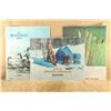 Image 1 : Vintage 1970s Browning 28x22 Paper Poster Lot Of 3 With Archery, Geese & Camping Graphics