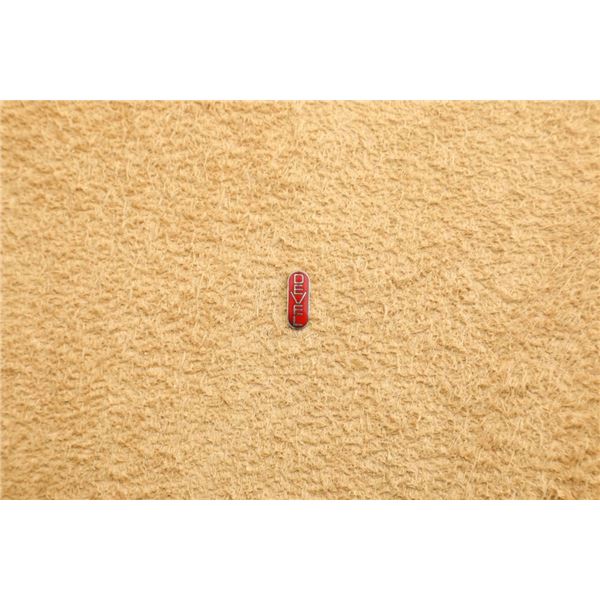 Devel Corporation Red Enamel Pistol Grip Medallion Uninstalled Factory Original Insert
