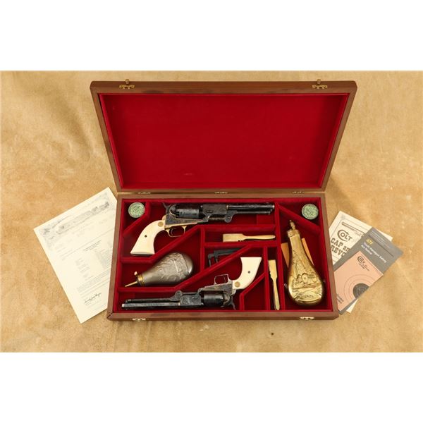 Cased Colt Berman Special Edition 1 Of 50 1851 Navy / 3rd Model Dragoon Revolvers Engraved Set