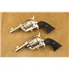 Image 6 : Consecutive Pair Usfa Rodeo Ii Sheriff Nickel 3" .45 Colt Saa Single Action Revolvers Usa Made