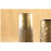 Image 2 : Pair Of Wwi Era 75mm Brass Artillery Shell Trench Art Vases With Floral And Peacock Motifs