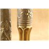Image 3 : Pair Of Wwi Era 75mm Brass Artillery Shell Trench Art Vases With Floral And Peacock Motifs