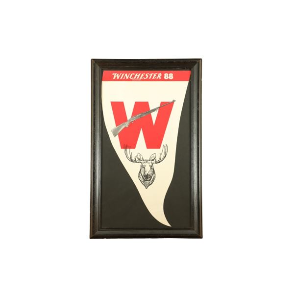 Vintage 1950s Winchester Model 88 Store Display Advertising Banner 26" X 16"