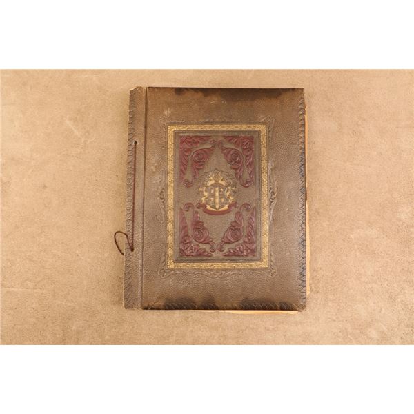 Us Army Wwii Tooled Leather Photo Album With Fdr, Original Casablanca Conference & Censor Dots
