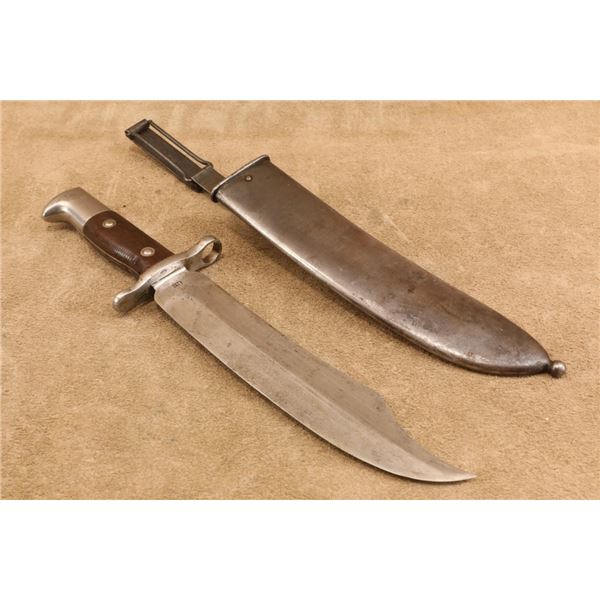 Rare Original 1900 Us Krag Bowie Bayonet Philippine Insurrection Birds Head Pommel W Scabbard
