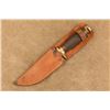 Image 12 : Antique Wwii Custom Frank J Richtig 5" Hand-forged Hunting Knife, Stacked Leather, Sheath, Bolt