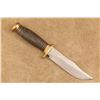 Image 3 : Antique Wwii Custom Frank J Richtig 5" Hand-forged Hunting Knife, Stacked Leather, Sheath, Bolt
