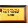 Image 3 : Vintage Winchester Public Shooting Center Cardboard Advertising Sign, 28.5" X 13.5" Framed