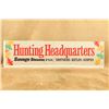 Image 1 : Vintage Savage, Stevens, Fox, Hunting Headquarters Cardboard Advertising Sign 40"x10"