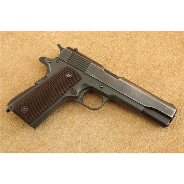 Wwii Us Remington Rand Frame Ithaca Slide M1911a1 .45 Acp Semi-automatic Pistol, 1943 C&r
