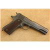 Image 1 : Wwii Us Remington Rand Frame Ithaca Slide M1911a1 .45 Acp Semi-automatic Pistol, 1943 C&r