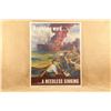 Image 1 : Original 1942 Wwii U.S. Owi No. 24 "a Careless Wordâ€¦ A Needless Sinking" 22" X 28" Poster