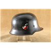 Image 3 : Wwii German Feuerschutzpolizei M34 Helmet Double Decal Fire Police Civil Defense No Liner