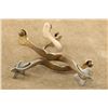 Image 4 : North & Judd "hercules Bronze" Star Brand Spurs Buermann Style Vintage Western Pair