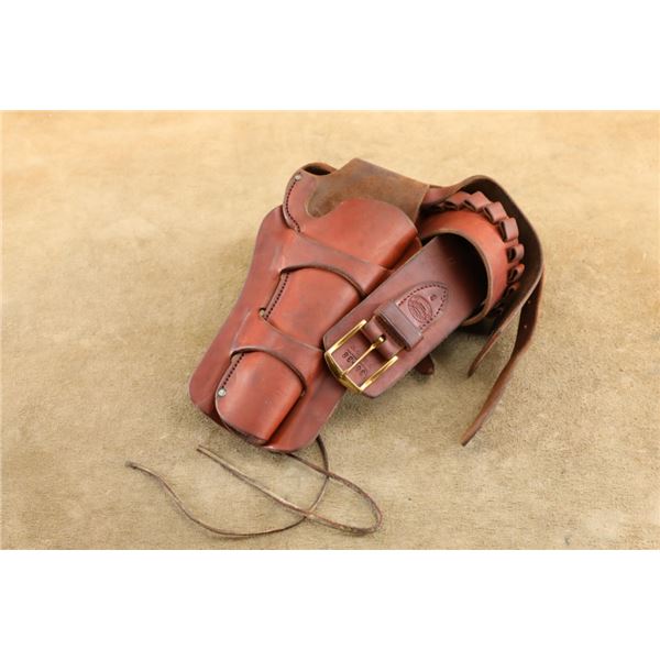 Heiser Buscadero Rig No. C21 Rh Holster No. 8 Cartridge Belt For 5 1/2" Colt Saa