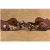Image 13 : Crockett Cowboy Spurs Hand Tooled Leather Straps Cmc Buckles Western Riding Set
