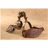 Image 4 : Crockett Cowboy Spurs Hand Tooled Leather Straps Cmc Buckles Western Riding Set