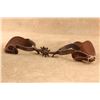 Image 9 : Crockett Cowboy Spurs Hand Tooled Leather Straps Cmc Buckles Western Riding Set