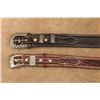 Image 10 : Lot Of Two (2) Texas Ranger Kyle Dean Personal Custom Made Leather Belts