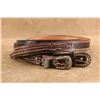 Image 1 : Lot Of Two (2) Texas Ranger Kyle Dean Personal Custom Made Leather Belts