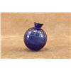 Image 1 : Antique 1880s Cobalt Blue 2.66" Blown Glass Target Ball, Pressed Square Grid Design
