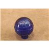 Image 5 : Antique 1880s Cobalt Blue 2.66" Blown Glass Target Ball, Pressed Square Grid Design
