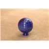 Image 7 : Antique 1880s Cobalt Blue 2.66" Blown Glass Target Ball, Pressed Square Grid Design