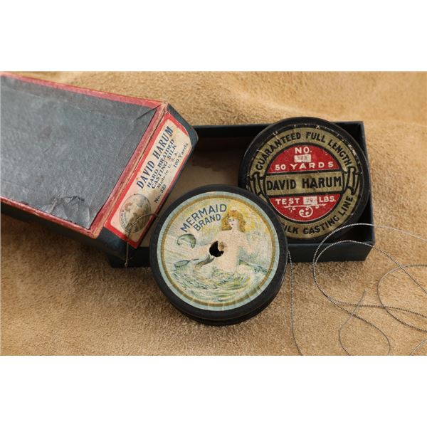 Mermaid Brand David Harum Hard Braided Casting Silk Fishing Line In Original Box
