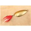 Image 2 : Winchester No. 9591 Brass Trolling Spoon Fishing Lure Red Dressed Treble Hook