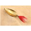 Image 4 : Winchester No. 9591 Brass Trolling Spoon Fishing Lure Red Dressed Treble Hook