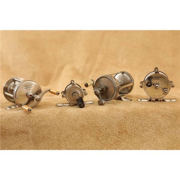 Winchester Fishing Vintage Nickel-plated Reels: No. 1118, No. 1312, No. 4246, & No. 4350