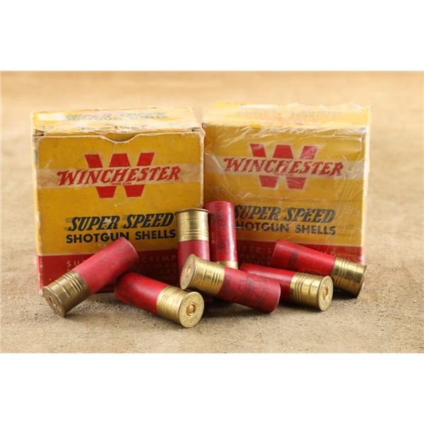 Two Boxes Containing 42rds Of Vintage Winchester Super Speed 12 Gauge 2 3/4" Shotgun Ammo