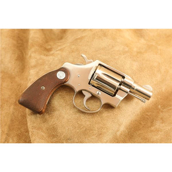 Colt Cobra Nickel 2" .38 Special Sa/da Double Action Snub Nose Revolver, 1968 C&r