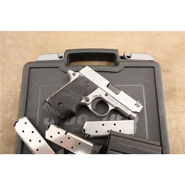 Cased Sig Sauer P238 238-380-hd Stainless .380 Acp Micro-compact Semi-automatic Pistol, 2012