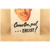 Image 3 : Original 1940s Canadian Military "come On, Pal... Enlist!" 24.4" X 36.5" Recruitment Poster
