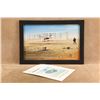 Image 1 : Vintage 1903 Wright Flyer Fabric 44/50 19x13 Framed Back Steel Pier Provenance Document Display