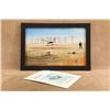 Image 2 : Vintage 1903 Wright Flyer Fabric 44/50 19x13 Framed Back Steel Pier Provenance Document Display