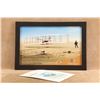 Image 3 : Vintage 1903 Wright Flyer Fabric 44/50 19x13 Framed Back Steel Pier Provenance Document Display